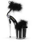 Midnight Muse Feather Platform Heels