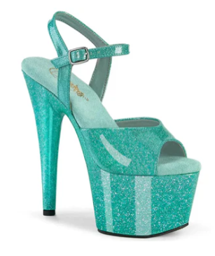 Emerald Aura Platform Heels